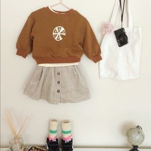 Toddler Unisex Pizza Sweatshirt Fleece-lined